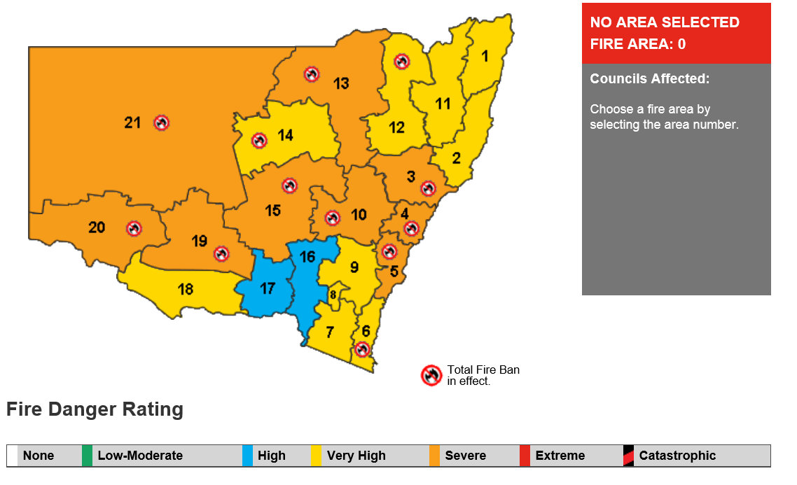 Fire Danger rating 23-9-2017