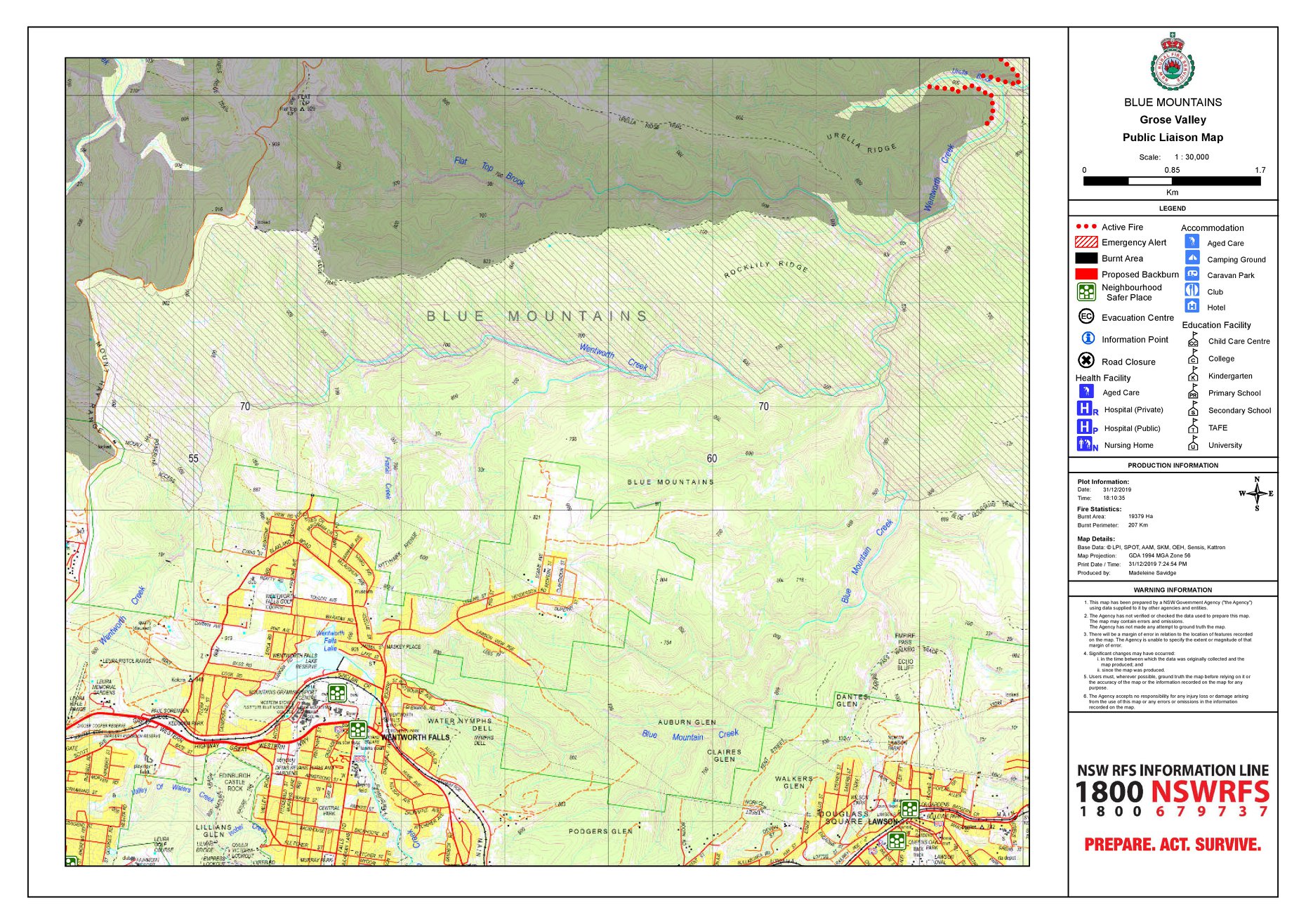 Grose Valley Fire Update 31-12-2019d