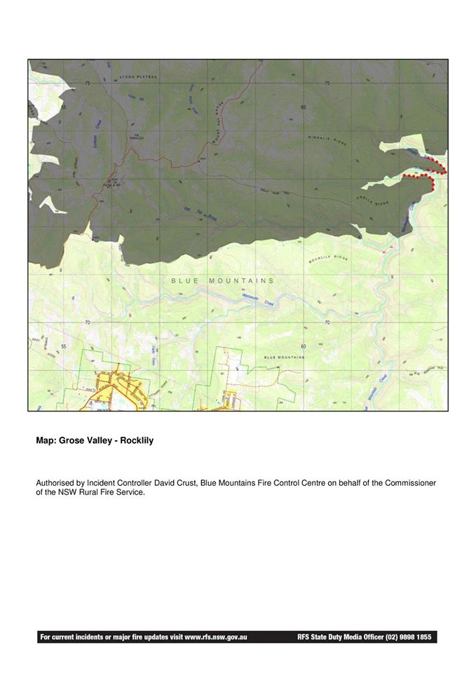 Grose Valley Fire Update 1-1-2020c