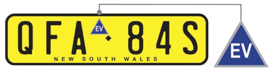 EV identification plate