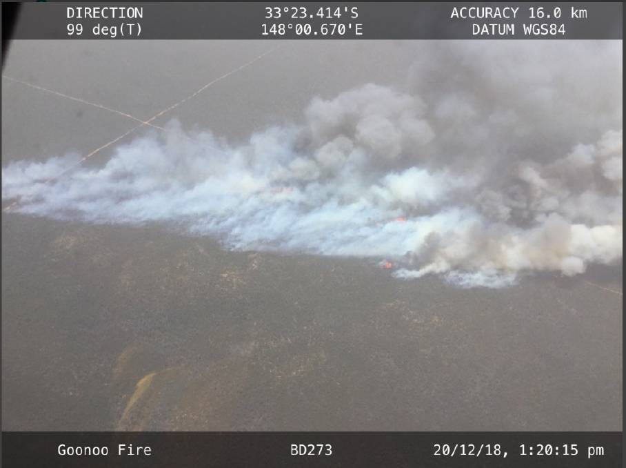 Goonoo National Park fire