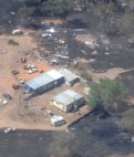 The fire came close to rural buildings