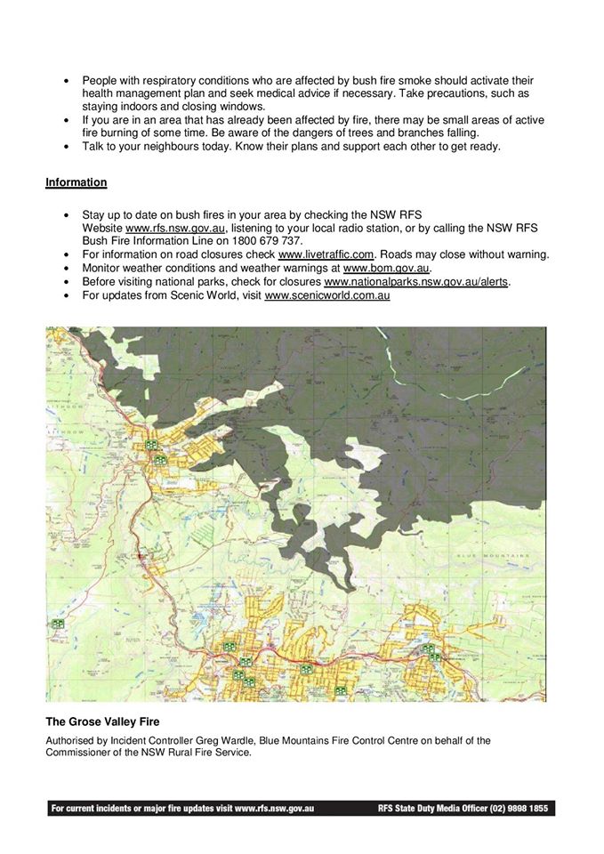 Grose Valley Fire Update 28-12-2019b