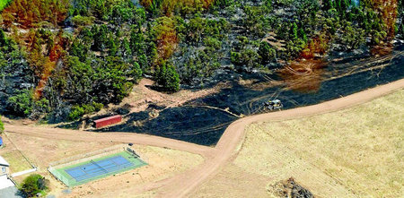 Eugowra fire escapes into backyard