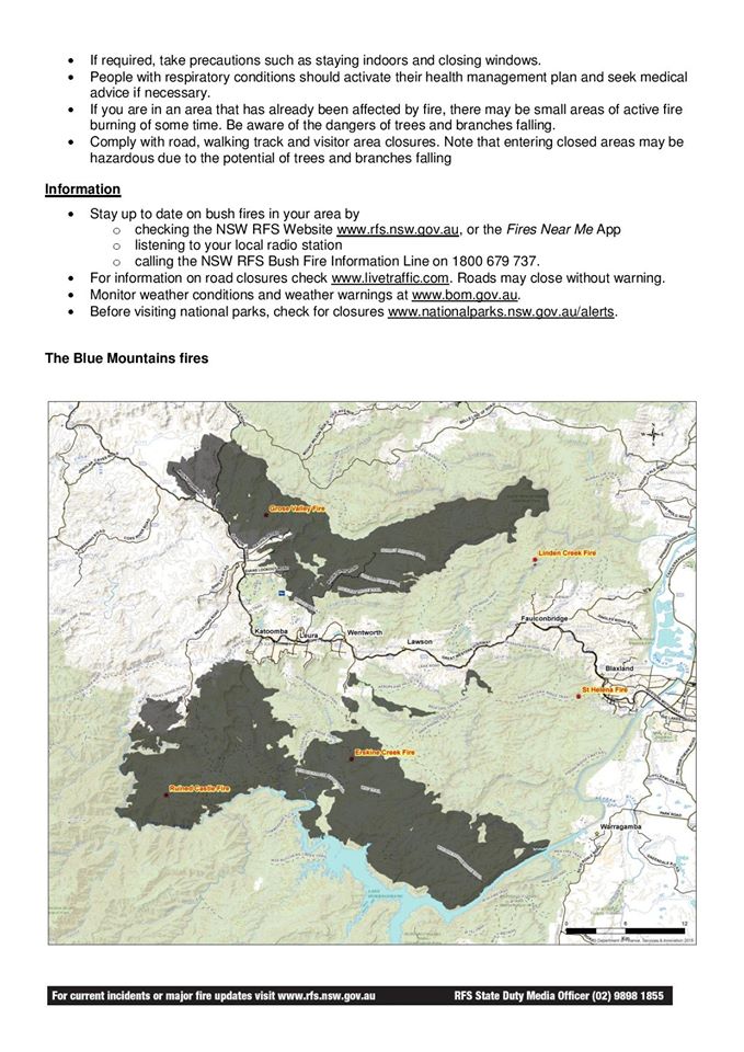 Blue Mountains Update Saturday 11th January 2020b